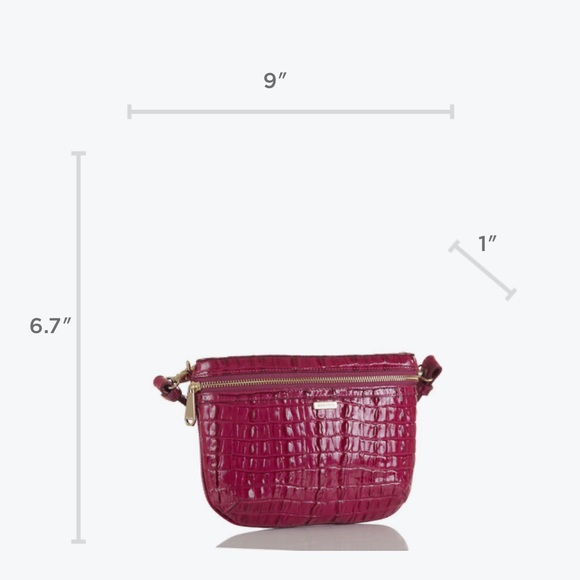 COPY - Brahmin Belt bag Fuschia La Scala Pink Croc - Picture 8 of 15